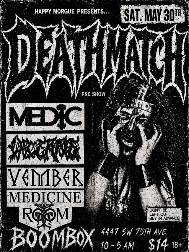 DEATH MATCH pre-show — opening the ring with live performances.